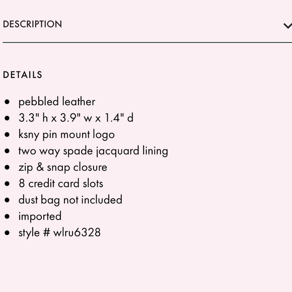 NWT kate spade trifold continental jackson grey - Picture 4 of 8